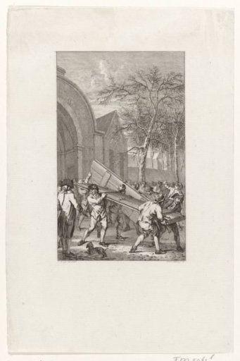 Removal of the city gate doors at Franeker, 1788