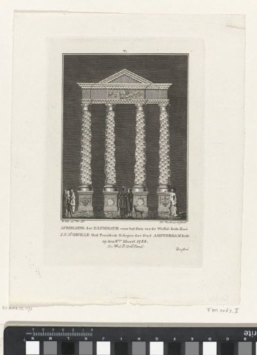Illumination of the house of J.F. d'Orville in Amsterdam, 1788