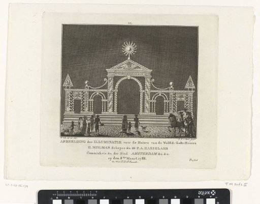 Illumination for the houses of H. Muilman and P.A. Hasselaer in Amsterdam, 1788