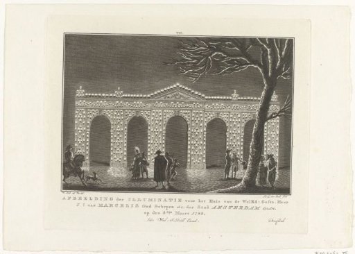 Illumination for the house of J. van Marcelis in Amsterdam, 1788