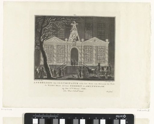 Illumination for the house of the widow of A. van Hemert in Amsterdam, 1788