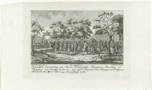 Meeting of the Princess of Orange with her brother Frederick II of Prussia, 1788