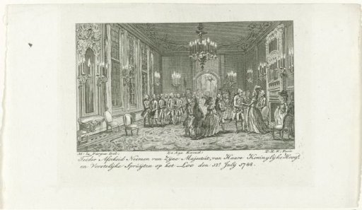 Frederick William II takes leave of the princess and her children, 1788