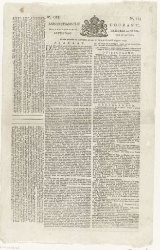 Amsterdam Courant of 11 October 1788