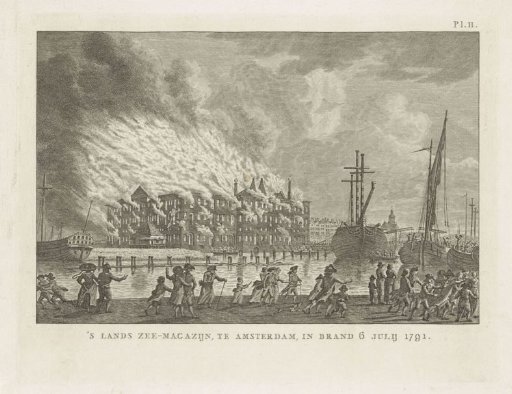 Fire in the State Naval Magazine in Amsterdam, 1791