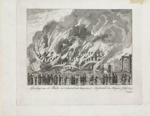 Fire in the State Naval Magazine in Amsterdam, 1791