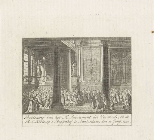 Administration of Confirmation in the Church on the Begijnhof in Amsterdam, 1792