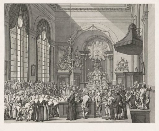 Administration of Confirmation in the Church on the Begijnhof in Amsterdam, 1792