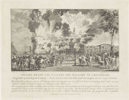 Fire in the State Naval Magazine in Amsterdam, 1791