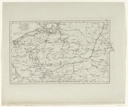 Map of the War Zone in the Austrian Netherlands in 1793-1794