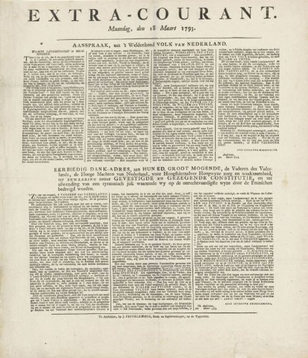 Extra-gazette of 18 March 1793