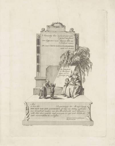 Commemorative Print Issued to Bearers of the New Mourning Ribbons, 1794