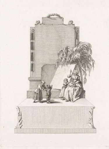Commemorative Print Issued to Bearers of the New Mourning Ribbons, 1794