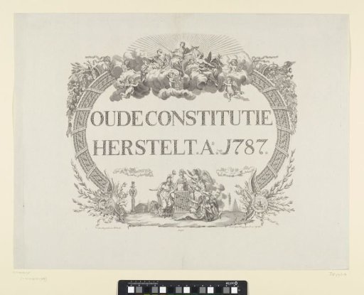 Allegory on the restoration of the stadtholder, 1787