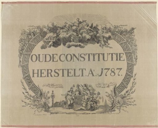 Allegory on the restoration of the stadtholder, 1787 (on satin)