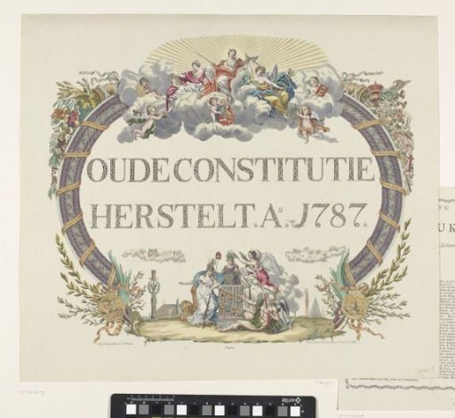 Allegory on the restoration of the stadtholder, 1787 (colored)