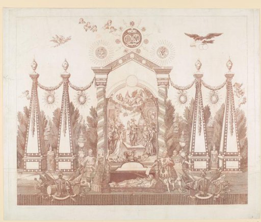 Allegory in Honor of the King of Prussia for His Restoration of the Statholderate of William V, 1788