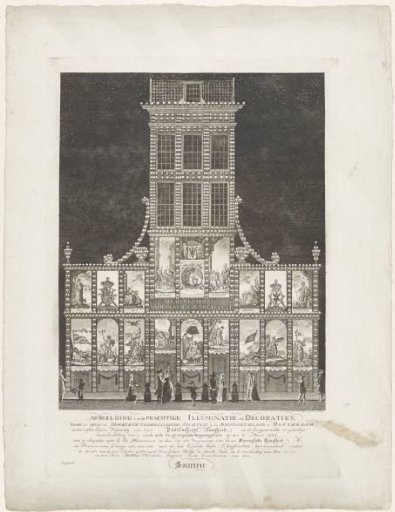 Illumination of the Building of the Oprechte Vaderlandsche Societeit in Rotterdam, 1788