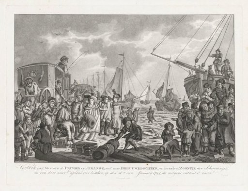 Departure of the Princess of Orange to England, 1795