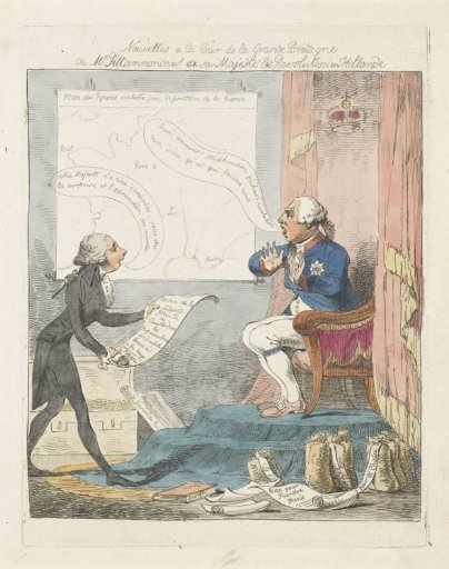 Pitt brings George III the news of the revolution in the Netherlands, 1795