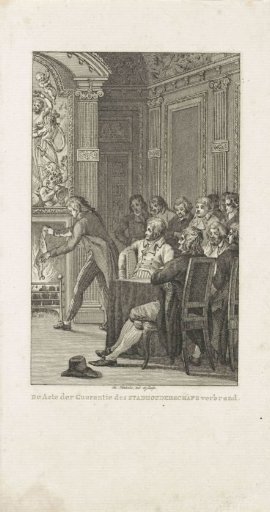 Van Laar Burns the Act of Guarantee, 1795