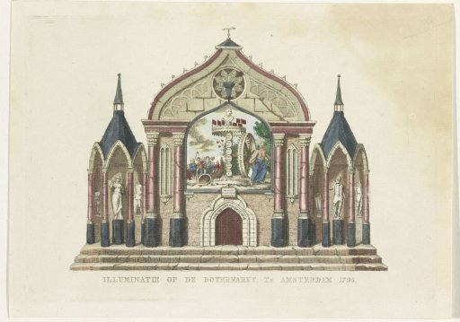 Destruction of the Old Constitution, decoration on the Botermarkt, 1795