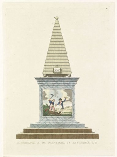 Destruction of the Stadtholdership, decoration in the Plantage, 1795