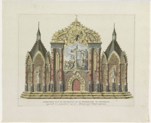 The Destruction of the Old Constitution, decoration on the Botermarkt, 1795