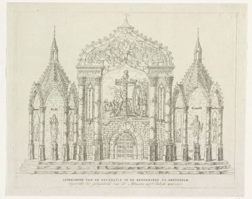 The Destruction of the Old Constitution, decoration on the Botermarkt, 1795