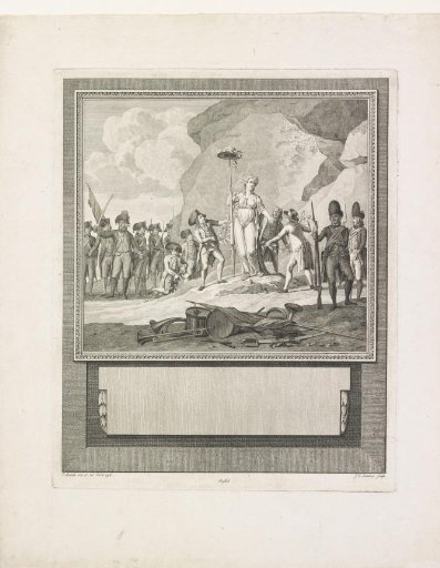 Statue of Liberty adorned and protected by the French and Batavians, 1795