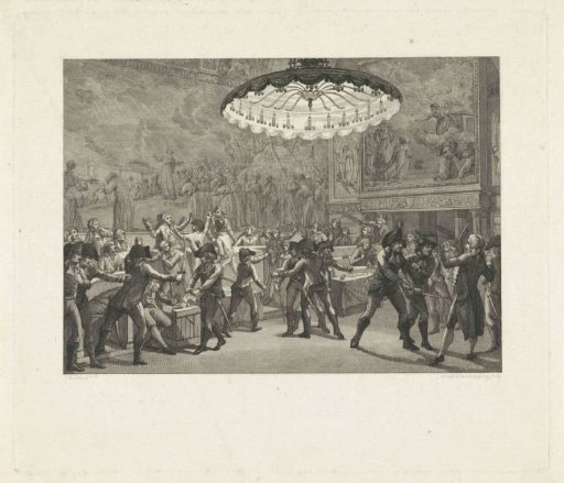 Attack of artillerymen on the members of the Amsterdam city council, 1796