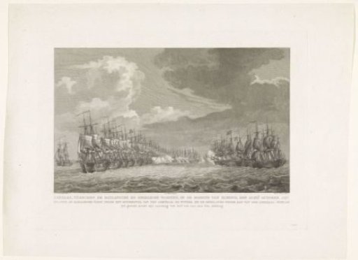 Naval battle at Kamperduin (beginning), 1797