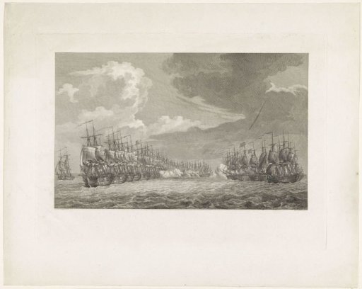 Naval battle at Kamperduin (beginning), 1797
