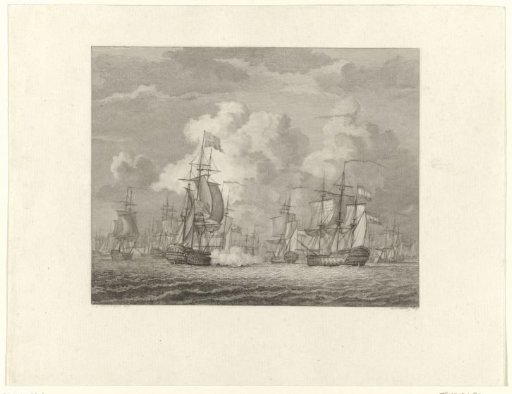 Naval battle at Kamperduin, 1797