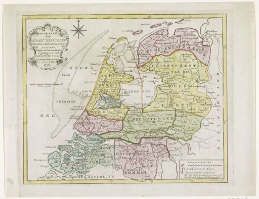 Map of the Batavian Republic, 1798