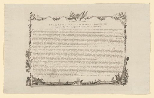 Explanation accompanying the print of the Monument to the Seven United Provinces, 1793