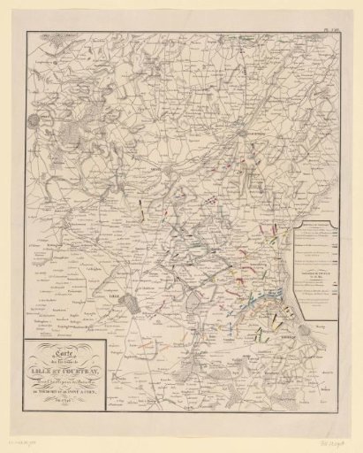 Map of the war area around Lille, Tournai and Courtrai, 1794