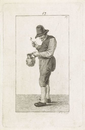 Man with jug and pipe
