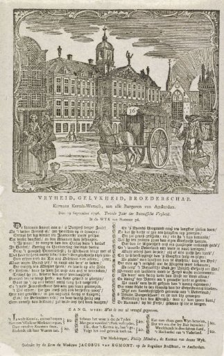 Fair print of the Amsterdam cartman for the year 1796