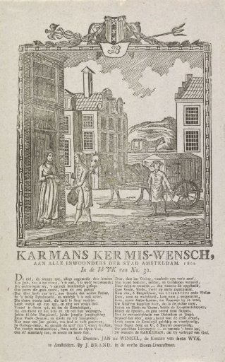 Fair print of the Amsterdam cartman for the year 1802