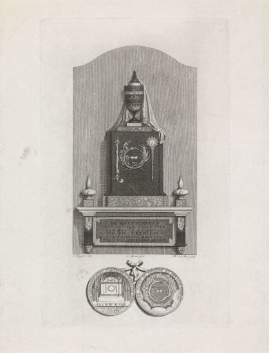 Tomb monument for Jan Nieuwenhuyzen in the Grote Kerk in Monnickendam and medal
