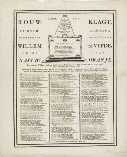 Lament on the Death of William V, 1806