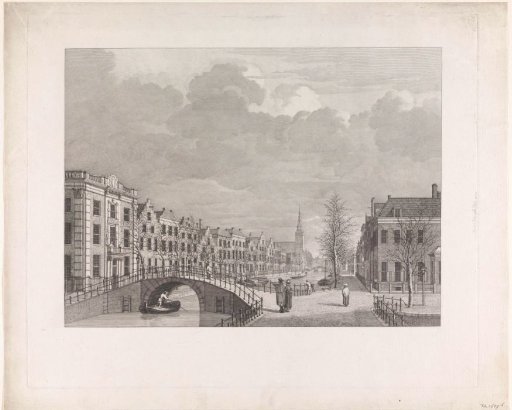 View of the Rapenburg in Leiden from the Nieuwsteegbrug, 1807