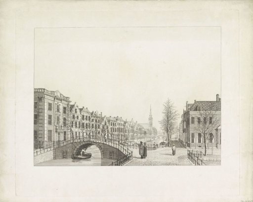 View of the Rapenburg in Leiden from the Nieuwsteegbrug, 1807