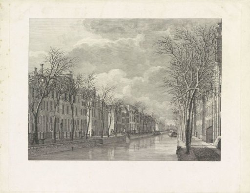 View of the Rapenburg in Leiden from the Groenebrug, 1807