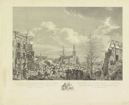 Ruins on the Rapenburg in Leiden after the disaster, 1807