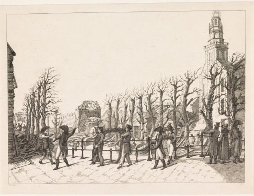 Ruins in Leiden after the gunpowder disaster, 1807