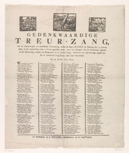 Elegy on the Leiden gunpowder explosion, 1807
