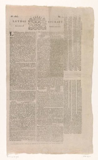 Leydse Courant of 26 January 1807