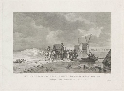 Louis Napoleon on the Dalem dike, 1809